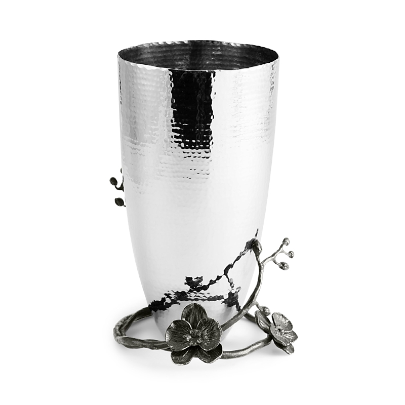 Michael Aram Black Orchid Vase, Medium In Black Nickelplate