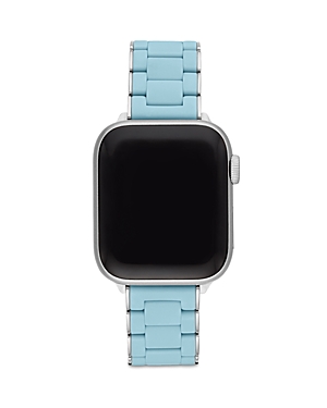 Michele Apple Watch Stainless And Silicone-wrapped Interchangeable Bracelet, 38-49mm In Light Blue/silver