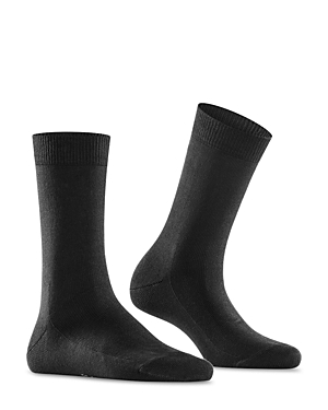 Shop Falke Family Sustainable Cotton Blend Socks In Black
