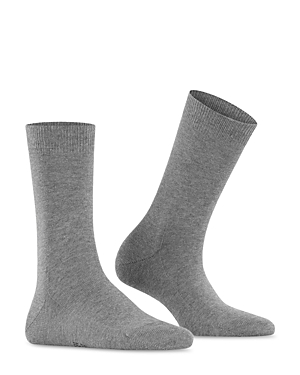 Shop Falke Family Sustainable Cotton Blend Socks In Grey Mix