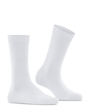 Shop Falke Family Sustainable Cotton Blend Socks In White