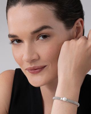 Luna Sterling Silver Caviar Cultured Freshwater Pearl Bracelet