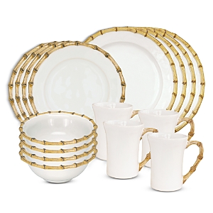 Juliska Bamboo 16 Piece Dinnerware Set, Service for 4