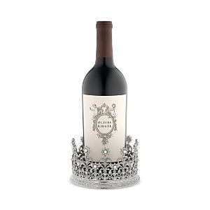 Shop Olivia Riegel Olivia Riegal Silver Diana Crown Wine Coaster Candleholder In Silver/white/ Creamy White