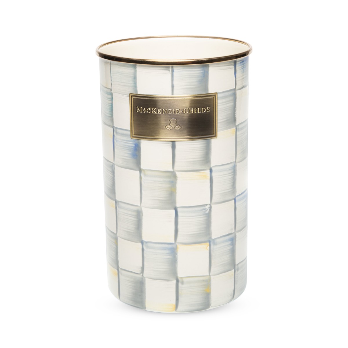 Mackenzie-childs Mackenzie-Childs Sterling Check Enamel Utensil Holder