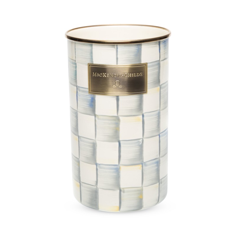 Mackenzie-childs Sterling Check Enamel Utensil Holder