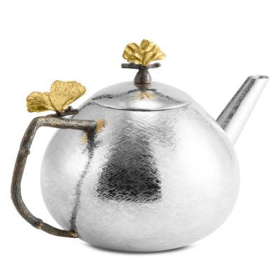 Butterfly Ginkgo Round Teapot
