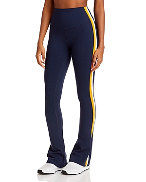 Splits59 Raquel High Waist Supplex Flared Pants In Indigo/marigold/vintag