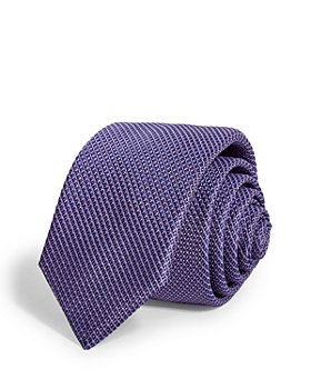 BOSS - Micro Diamond Grid Silk Skinny Tie