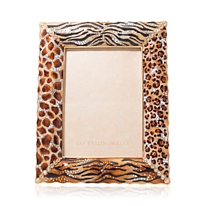 Shop Jay Strongwater Mixed Animal Print Frame, 5 X 7 In Multi