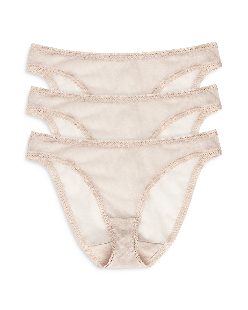 On Gossamer Mesh Hip Bikinis, Set of 3