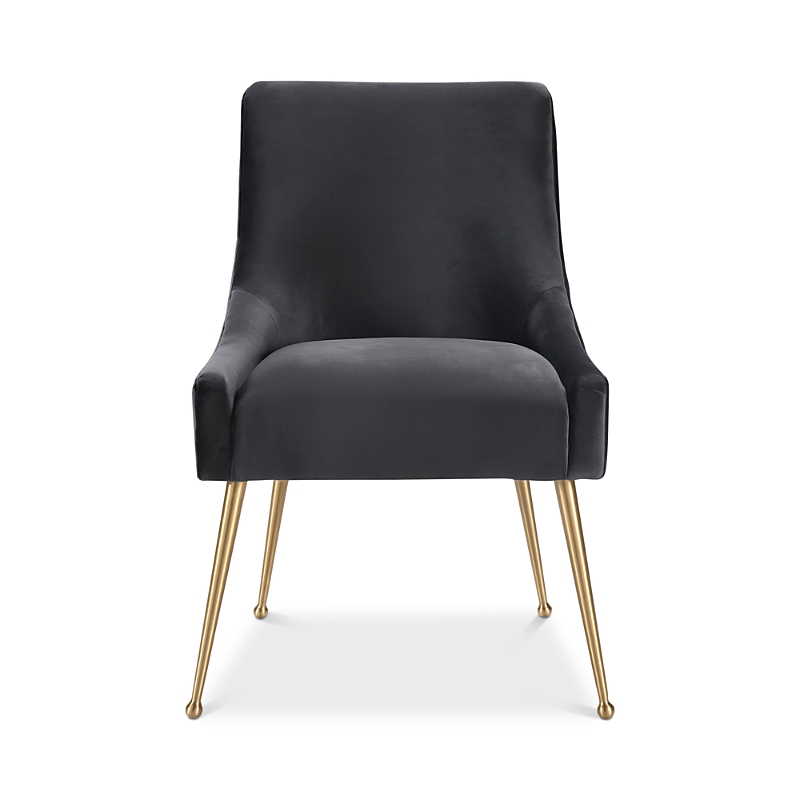 Tov Furniture Beatrix Velvet Side Chair In Black