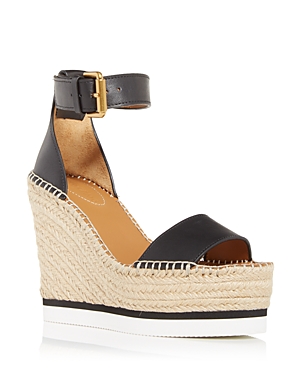 SEE BY CHLOÉ SEE BY CHLOE WOMEN'S GLYNN PLATFORM WEDGE ESPADRILLE SANDALS