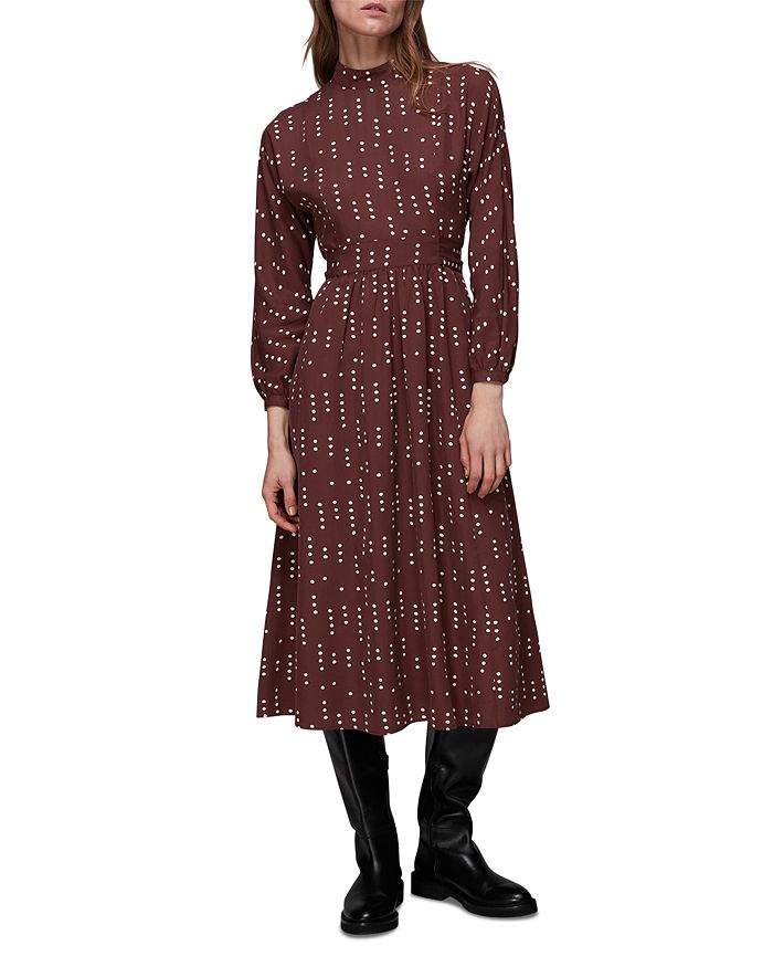 Whistles Theodora Dash Dot Print Dress Bloomingdale's