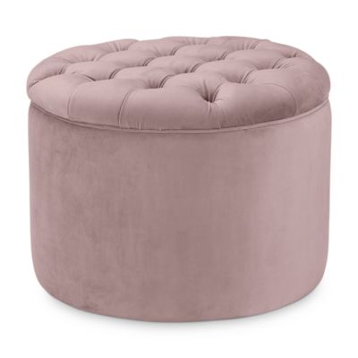 Queen Velvet Storage Ottoman
