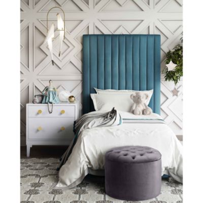 Queen Velvet Storage Ottoman