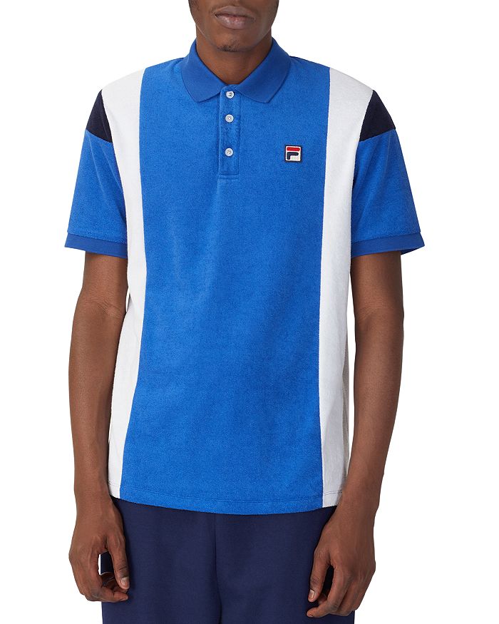 Astro Cotton Blend Towel Terry Color Blocked Regular Fit Polo Shirt | Bloomingdale's