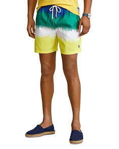 폴로 랄프로렌 수영복 Polo Ralph Lauren 5.75 Inch Traveler Classic Swim Trunks,Dip Dye Multi Stripe