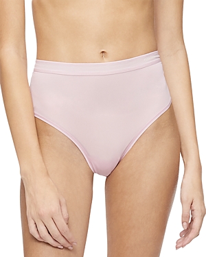 Shop Calvin Klein Second Skin High Waist Thong In Echo Pink
