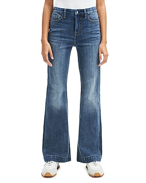Jen 7 High Rise Wide Leg Trouser Jeans in Stevie Blue