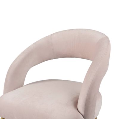  Rocco Velvet Dining Chair in Blush