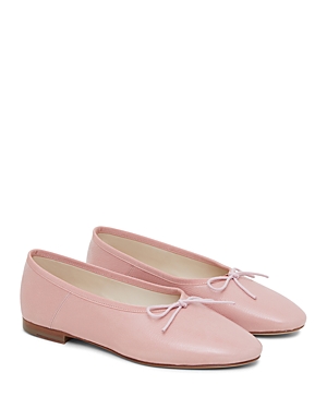 Mansur Gavriel Dream Leather Ballerina Pumps In Dahlia