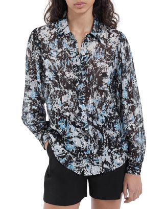The Kooples Firework Metallic Button Up Shirt | Bloomingdale's