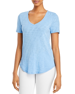 Atm Anthony Thomas Melillo Short Sleeve V-neck Tee In Ps16 Blue