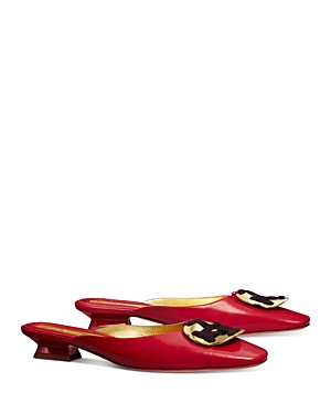 TORY BURCH WOMEN'S PATOS LOGO KITTEN HEEL MULES