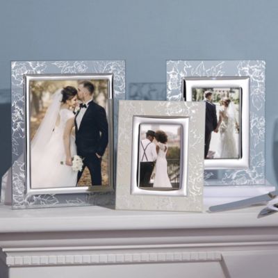 Silver Peony Frame, 8&amp;quot; x 10&amp;quot;