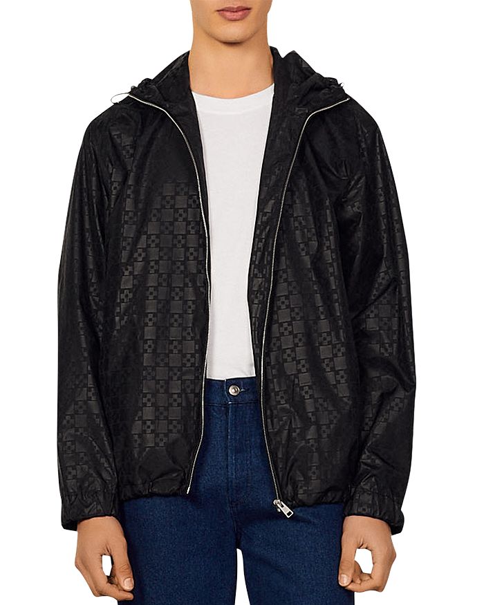 Sandro Cross Printed Windbreaker | Bloomingdale's