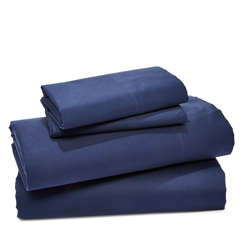 Sky 500tc Sateen Wrinkle-resistant Sheet Set, California King - Exclusive In Navy