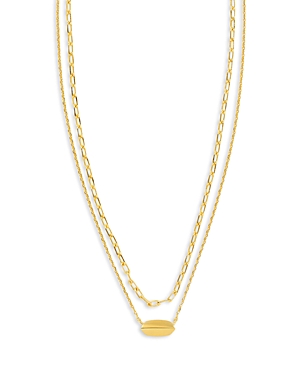 Kendra Scott Brooke Mixed Chain Layered Pendant Necklace, 16-18 In Gold