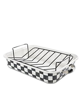 Mackenzie-Childs - Courtly Check® Enamel Roasting Pan with Rack