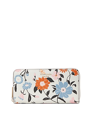 kate spade new york Floral Leather Continental Wallet