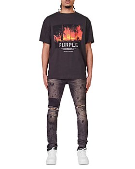 Purple Brand - Distressed Black Skinny Jeans