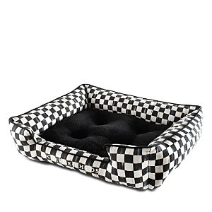 Mackenzie-childs Courtly Check Lulu Small Pet Bed In Black/white