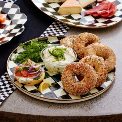 Courtly Check&reg; Enamel Round Tray