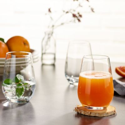 Voice Basic Stemless Wine Glasses, Set of 4