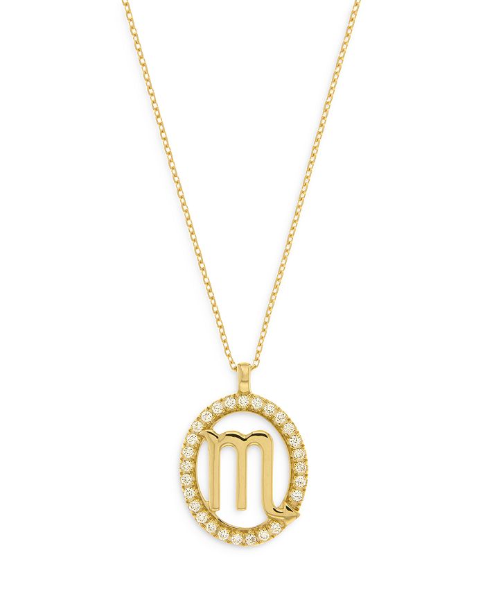 Bloomingdale's - Diamond Zodiac Pendant Necklaces in 14K Yellow Gold - 100% Exclusive