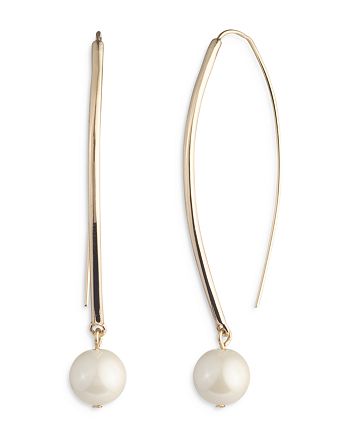 Ralph Lauren Imitation Pearl Threader Earrings | Bloomingdale's