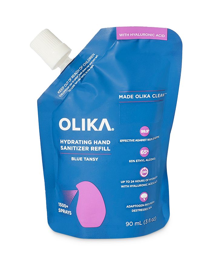 OLIKA Mindfulness Hydrating Hand Sanitizer Refill, Blue Tansy 3 oz