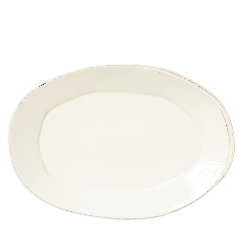 Vietri Lastra Oval Platter In Linen