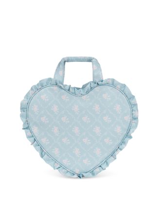 Stoney Clover Lane Ruffle Heart Pouch deals Earl Grey Brand New