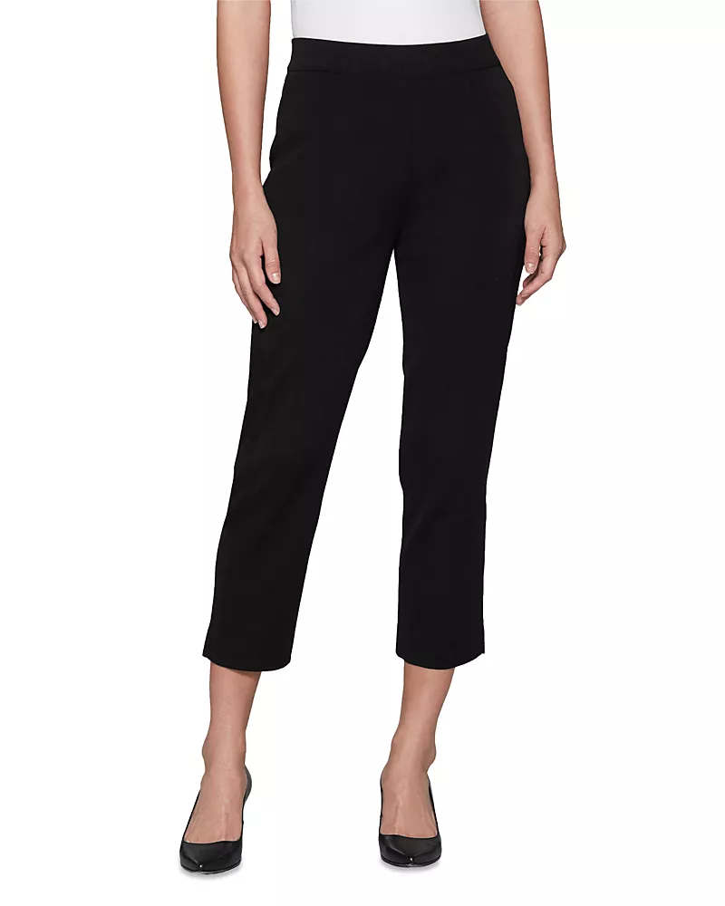 Misook Cropped Pull On Pants