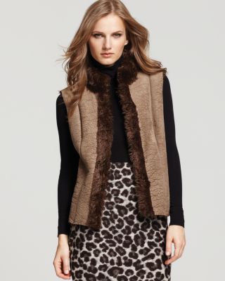 Karen Kane - Faux Fur-Collar Vest