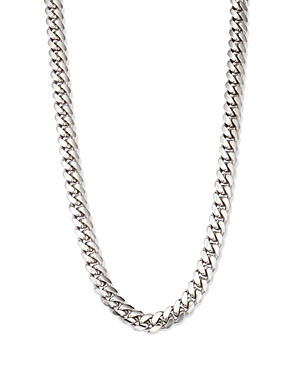 Alberto Amati Sterling Silver Cuban Chain Necklace, 20 In Silver