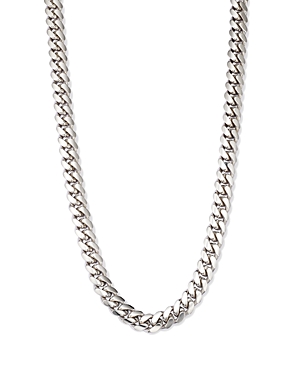 Sterling Silver Cuban Chain Necklace, 20