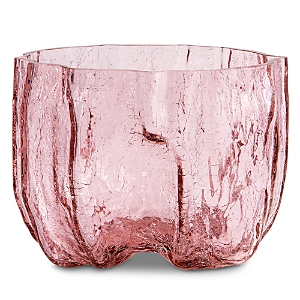Shop Kosta Boda Crackle Low Vase In Pink