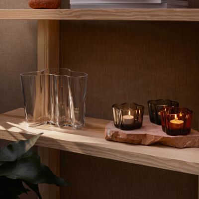 Aalto Recycled Glass Tealight Candle Holder
